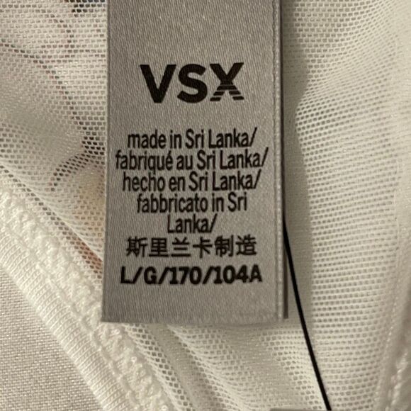 Victoria’s Secret Graphic White Racer Back Mesh Tank Top - Picture 7 of 10